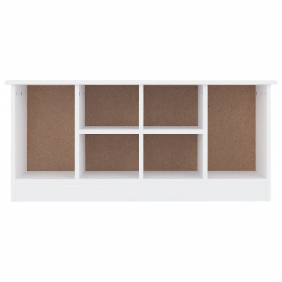 vidaXL Ławka ze schowkiem na buty ALTA, biała, 100x35x45 cm, sosna