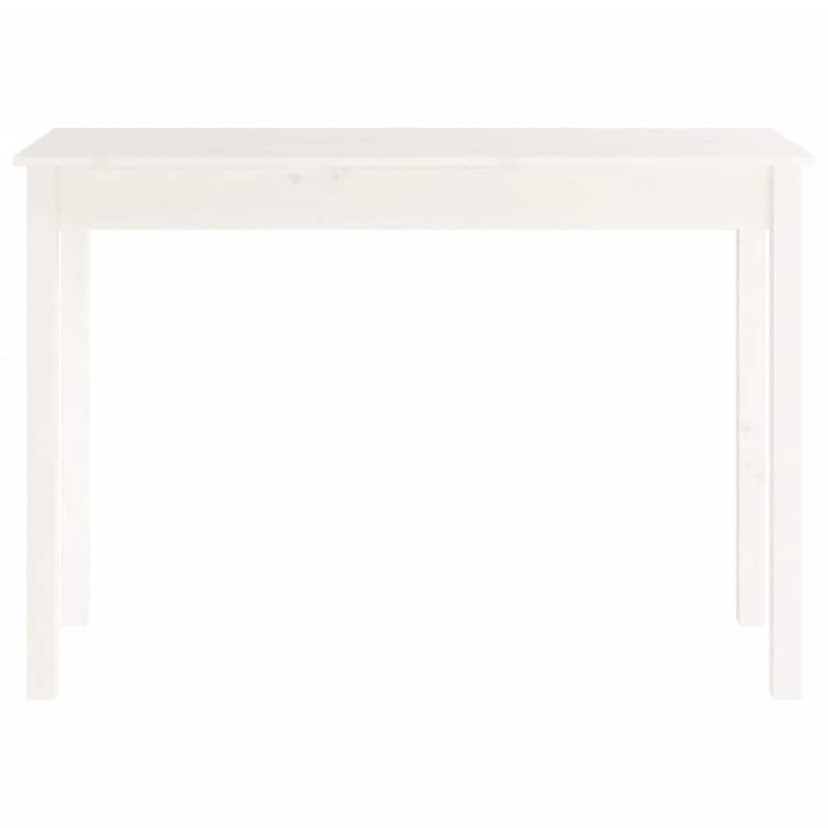 vidaXL Stolik konsolowy, biały, 110x40x75 cm, lite drewno sosnowe