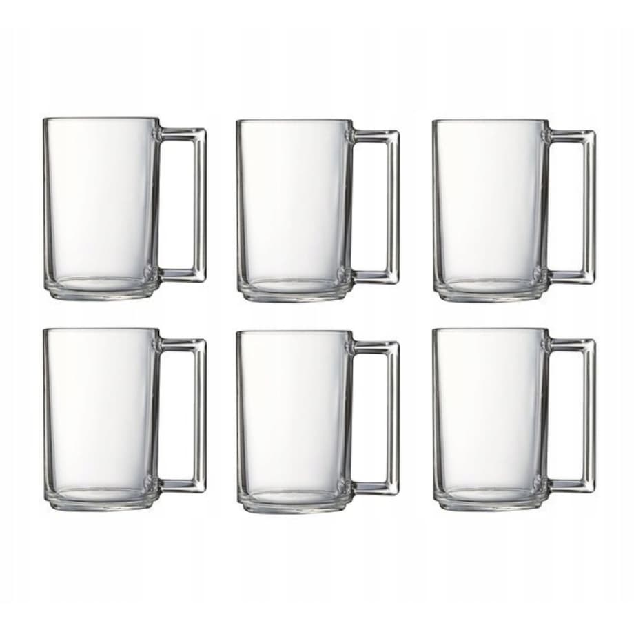 SZKLANKA KUBEK A LA BONNE 6 x 320 ml LUMINARC długie ucho na kawę herbatę