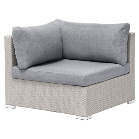 Zestaw ogrodowy z technorattanu 4-osobowy szary SANO II