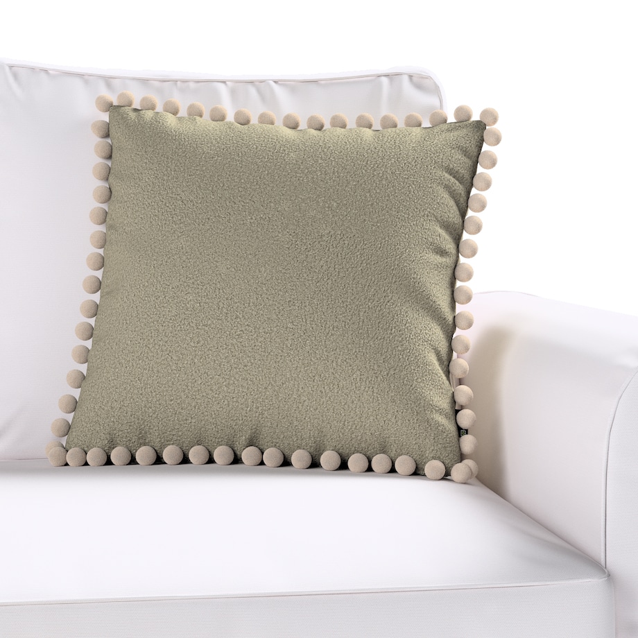 Poszewka Wera na poduszkę 45x45 ciemno beżowa bukla