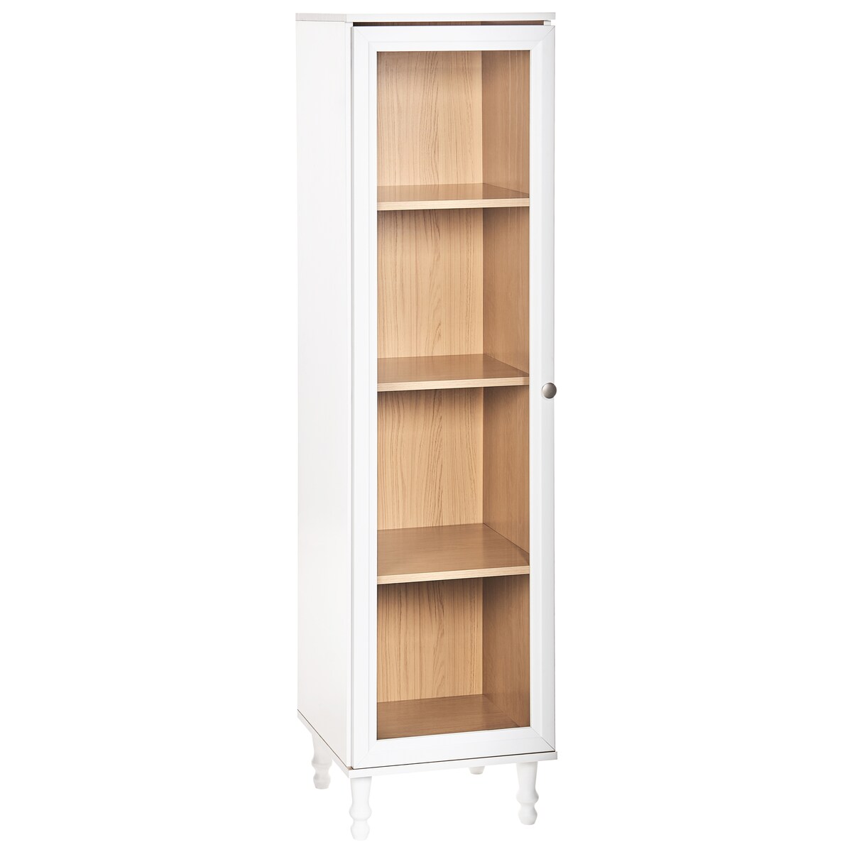 Witryna ze szklaną gablotą TINGLEDALE 40 cm Biały