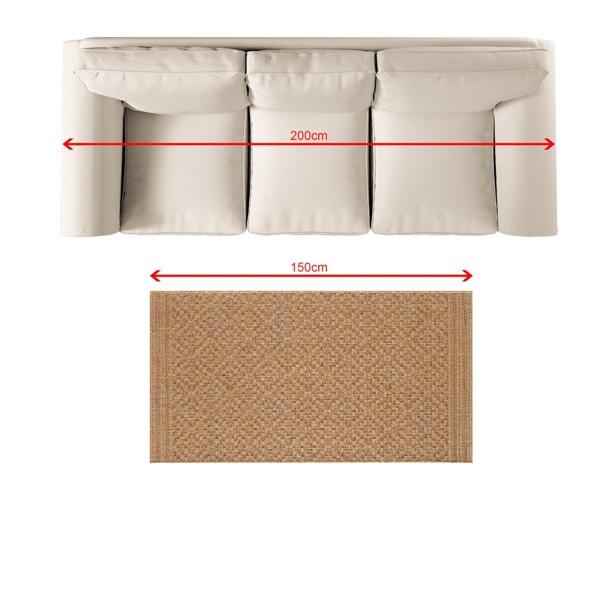 Dywan Santoro camel/multicolor 80x150 cm, 80x150 cm