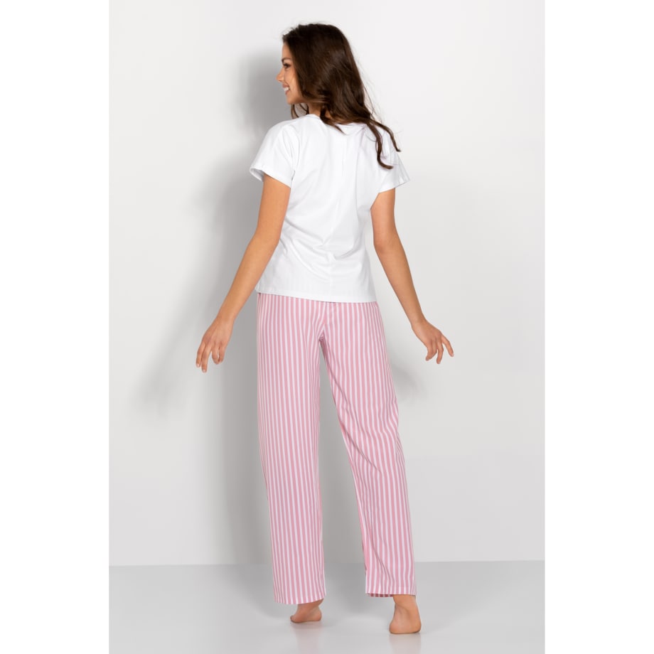 Piżama Jennifer White-Pink, M