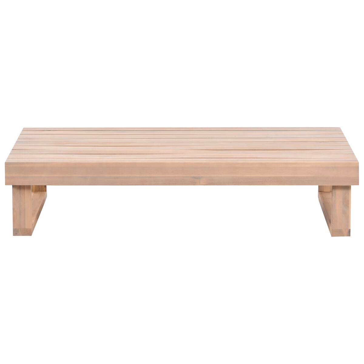 Stolik kawowy ogrodowy MARETTIMO 60 cm 110 cm Certyfikowane drewno akacjowe Jasnobrązowy