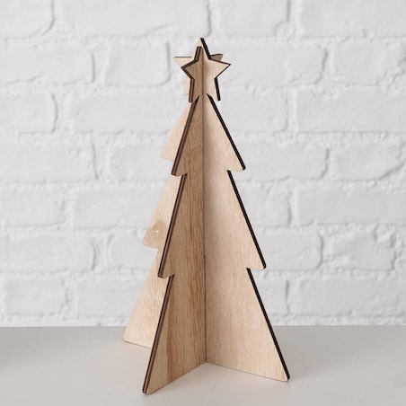 Ozdobne choinki ze sklejki KARL, 12-25 cm, 3 szt.