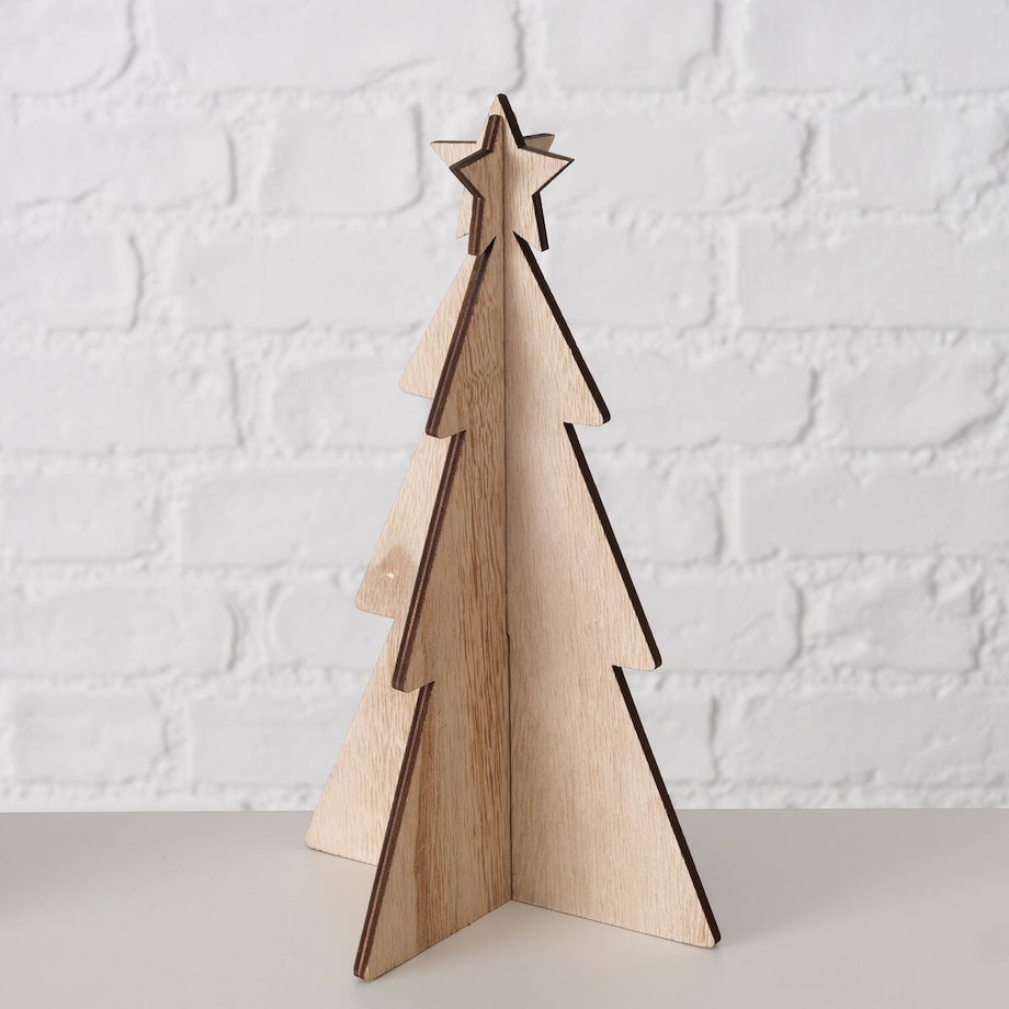 Ozdobne choinki ze sklejki KARL, 12-25 cm, 3 szt.