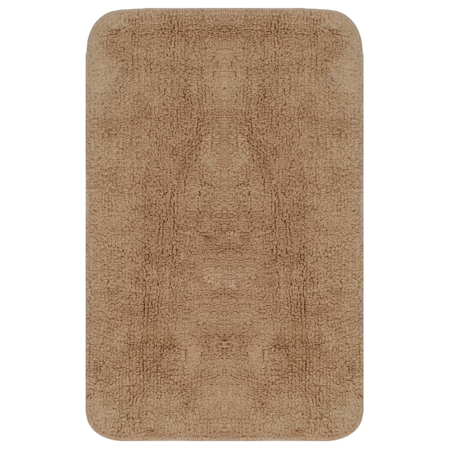 vidaXL 3-częściowy zestaw mat łazienkowych, tkanina, beż