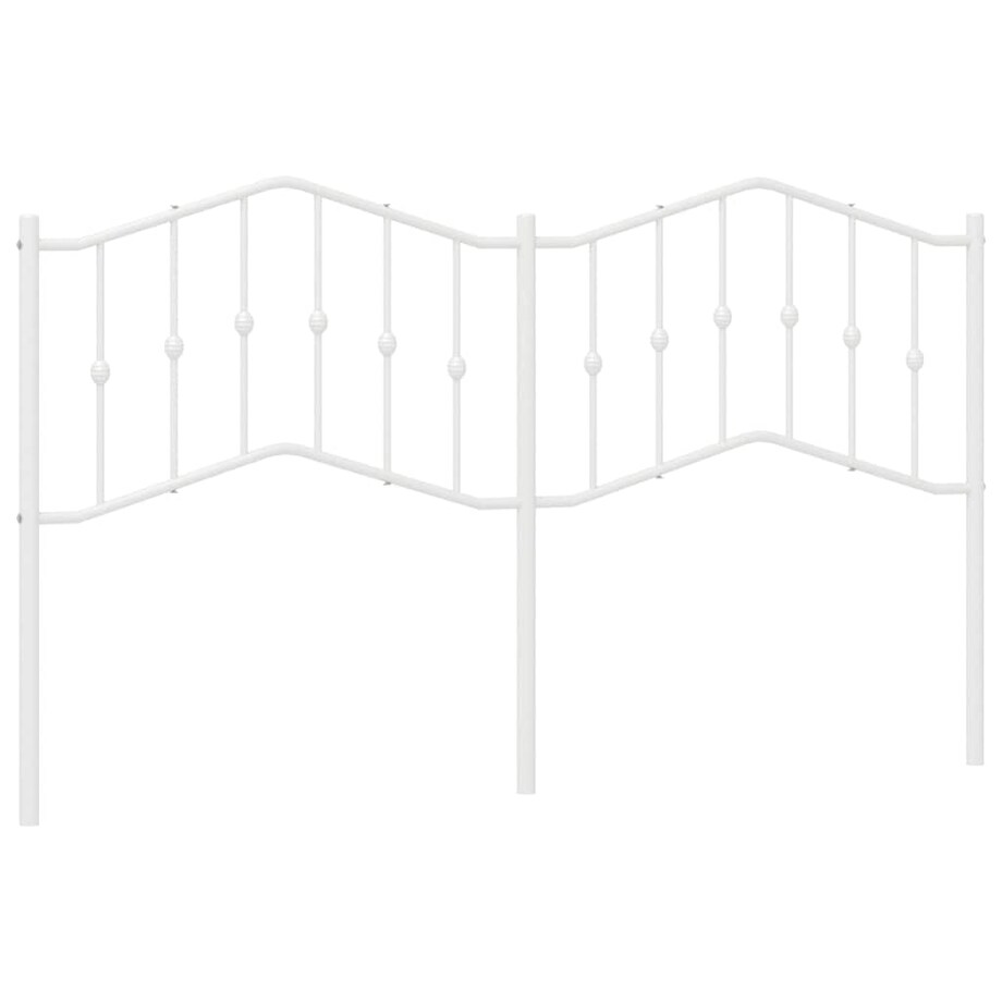 vidaXL Metalowe wezgłowie, białe, 180 cm