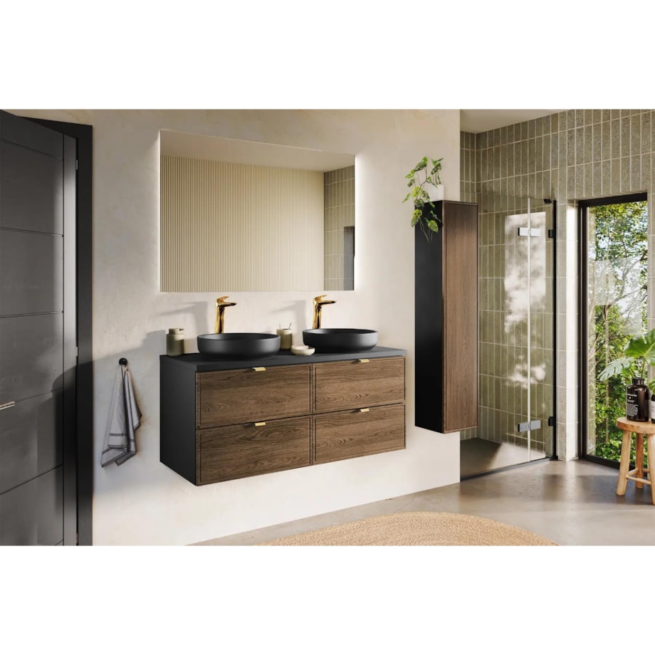 Szafka łazienkowa TALIA CASELLA 1D 30 cm dąb casella/czarny mat