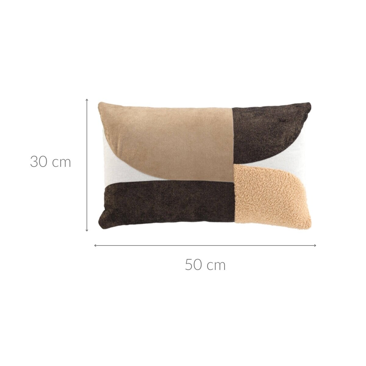 Dekoracyjna poduszka w asymetryczne wzory, 30 x 50 cm