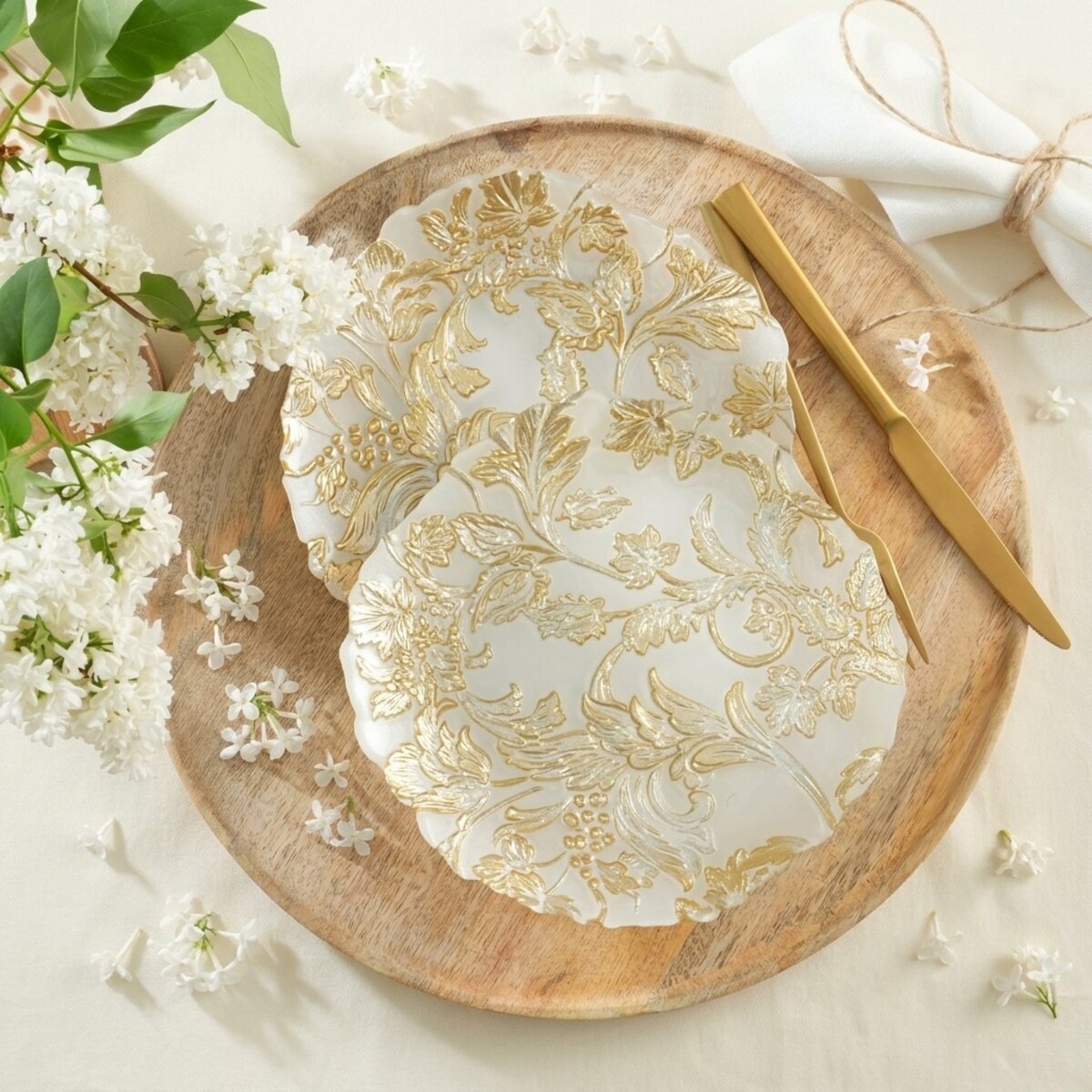 VILLA ITALIA Talerzyk deserowy szklany 21 cm FLORALIS