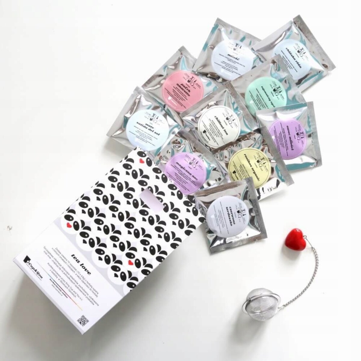 Wyjątkowy Prezent upominek dla niej niego na walentynki + zaparzacz gift