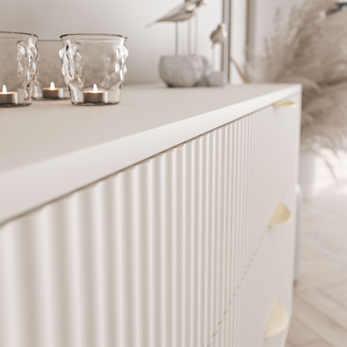 Szafka RTV SCARLETT 2D 163 cm na nóżkach beżowa