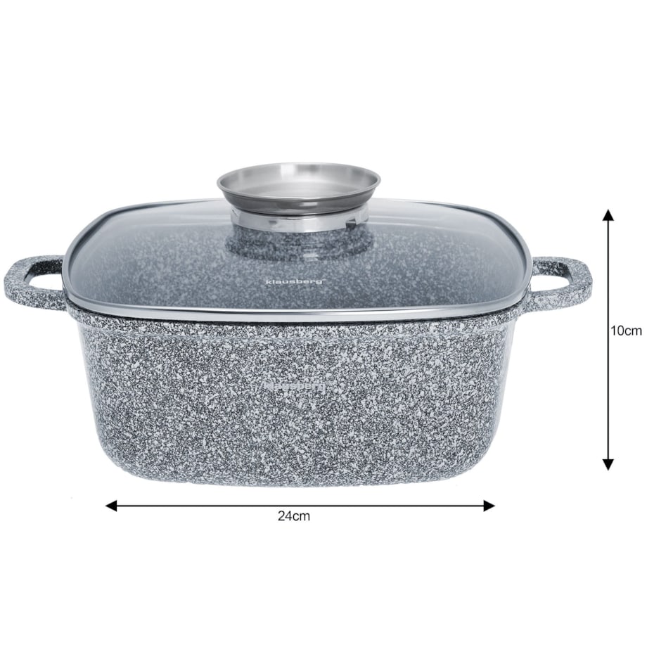 Zestaw 3 brytfann garnków 2.5/4.4/6.5L 6 elementów KLAUSBERG