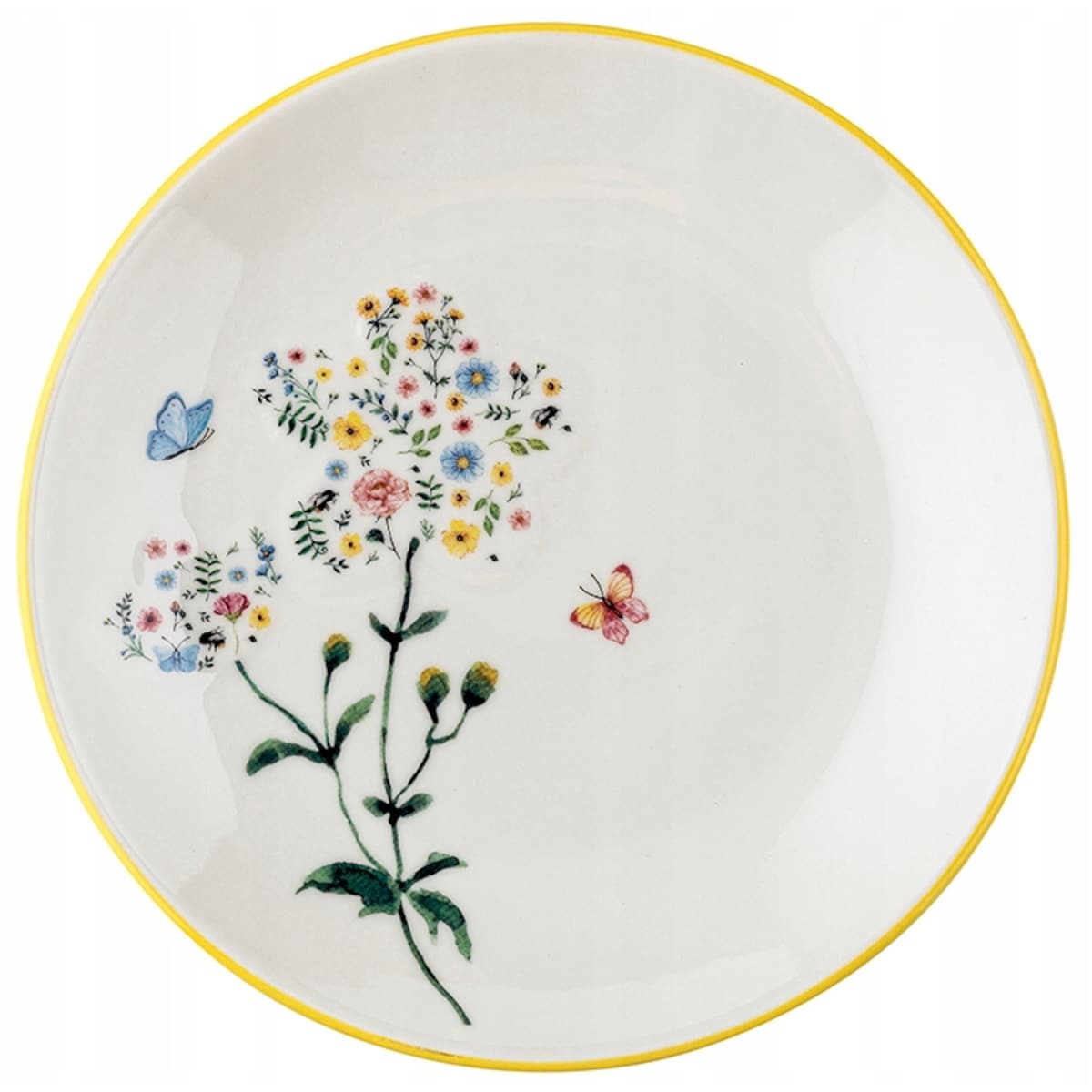 TALERZ DESEROWY 19 cm na desery owoce jedzenie ciasta KWIATY święta prezent