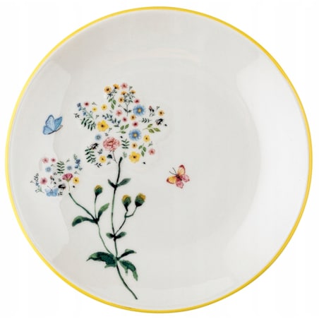 TALERZ DESEROWY 19 cm na desery owoce jedzenie ciasta KWIATY święta prezent