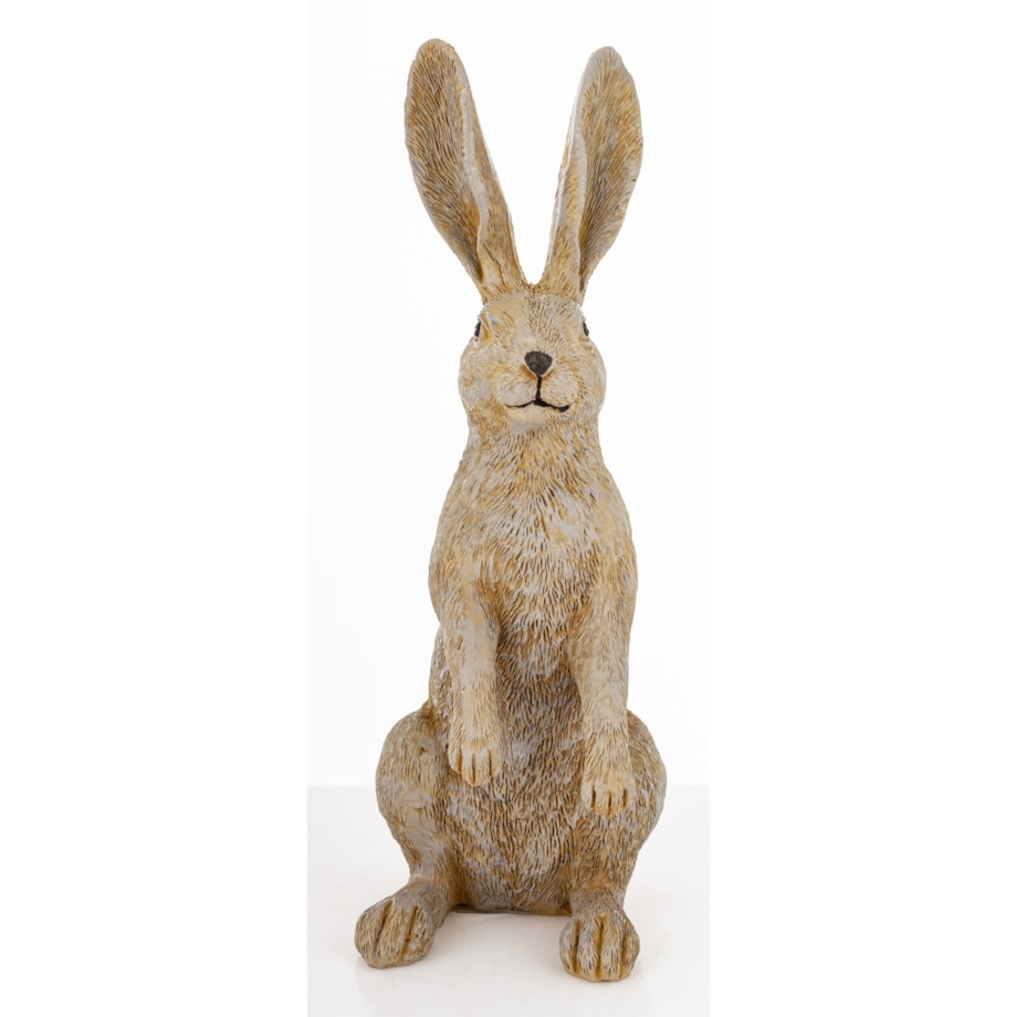 Dekoracja - szary królik 23,5x8x10,5 cm LEONIO