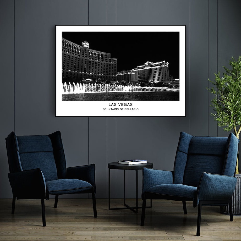 plakat fountains of bellagio las vegas 30x40 cm
