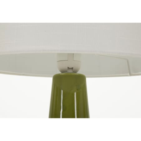 Lampa stołowa Gress, kolor zielony i biały, ceramika, żelazo i tkanina, 30 x 30 x 51,5 cm, 1 x E27, max. 40 W, do salonu i sypialni, Mauro Ferretti