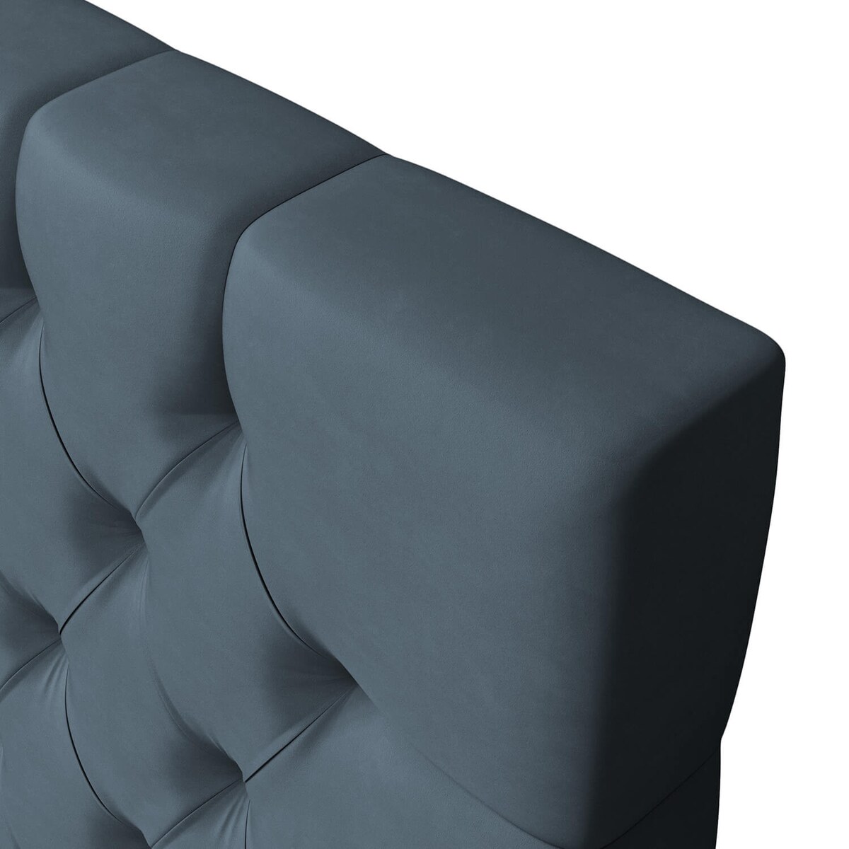 Łóżko kontynentalne ANNETTE 160x200 z pojemnikiem, Niebieskoszary, tkanina Magic Velvet 2224