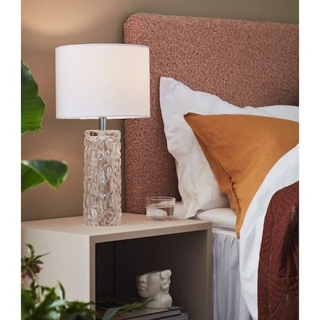 Nocna LAMPKA stojąca MADAME 107189 Markslojd abażurowa LAMPA stołowa biała