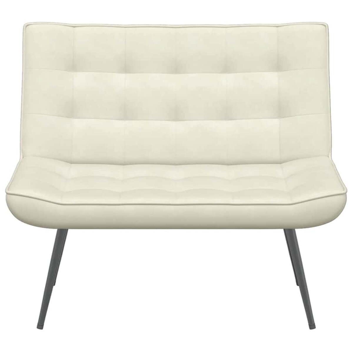 vidaXL Ławka kremowa 110x74x84 cm aksamitna