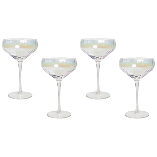 Zestaw 4 pucharków do szampana MORGANITE 300 ml Przezroczysty