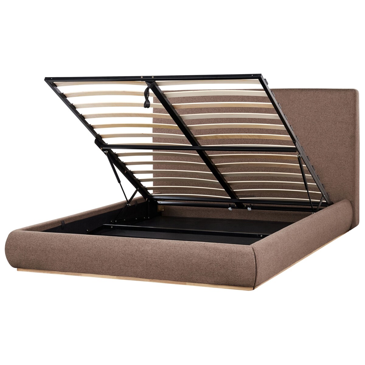 Łóżko z pojemnikiem CAMPAGNE 160 x 200 cm Ciemnobrązowy