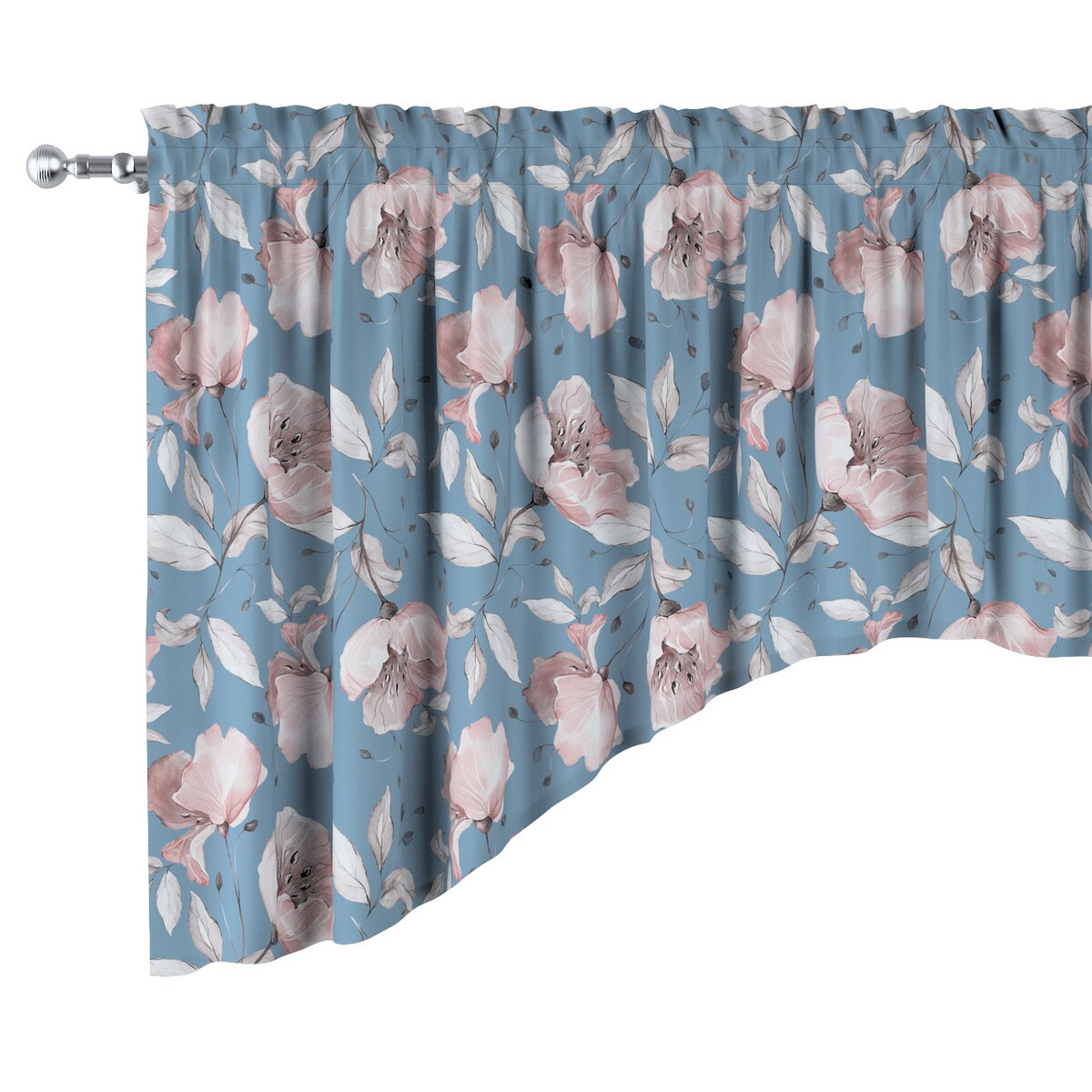 Lambrekin łuk 250x75 niebiesko-różowy