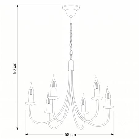czarna lampa wisząca sufitowa 6 punktowa edylit loft do kuchni