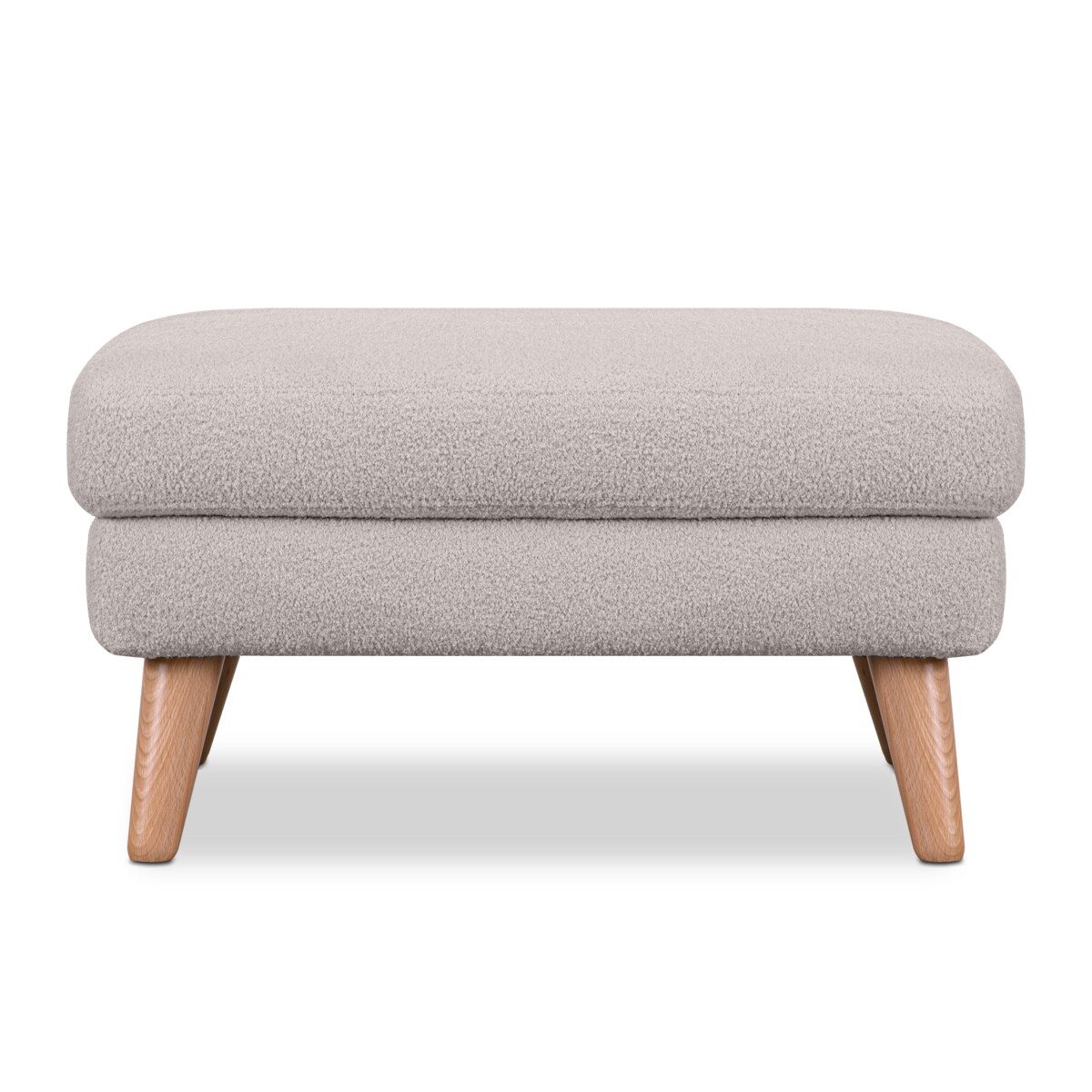 KONSIMO TAGIO Skandynawska pufa z jasnoszarej tkaniny jagnięcej