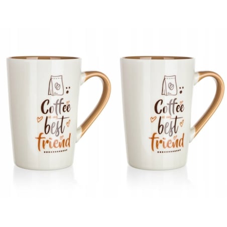 KUBEK 2 x 450 ml na kawę napoje herbatę latte prezent pracy mamy friends