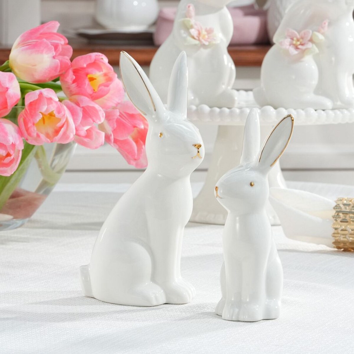 VILLA ITALIA Zajączek porcelanowy 14 cm MARCELINA