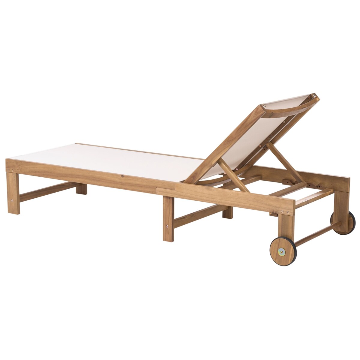 Leżak ogrodowy PEDESINA Drewno akacjowe Beżowy