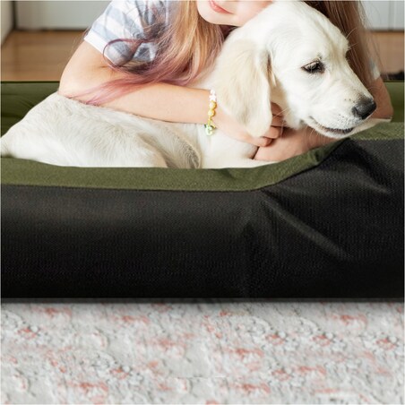 Legowisko Dla Psa Kanapa Posłanie 100X75 Cm Wodoodporne Poduszki Pikowane Zielone