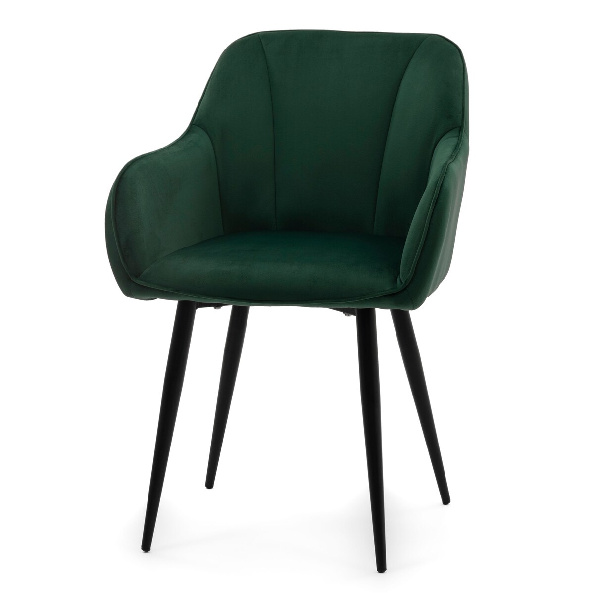Krzesło tapicerowane welurowe LAGO velvet aksamit zielone