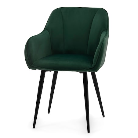 Krzesło tapicerowane welurowe LAGO velvet aksamit zielone