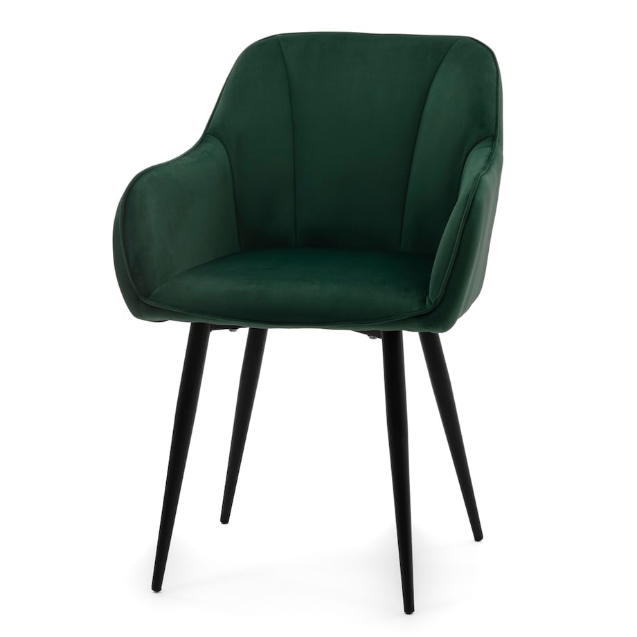 Krzesło tapicerowane welurowe LAGO velvet aksamit zielone
