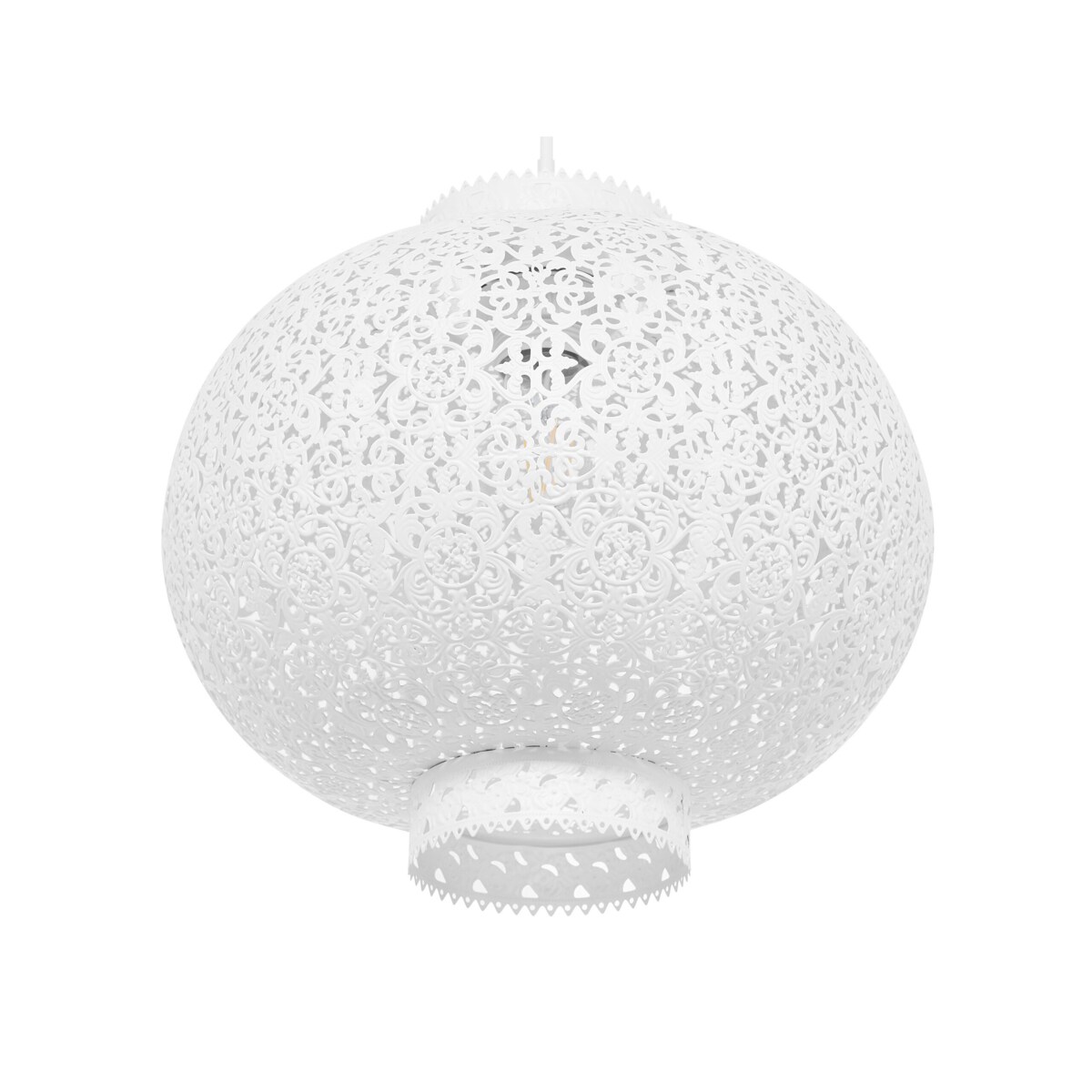 Lampa wisząca metalowa biała MEUSE