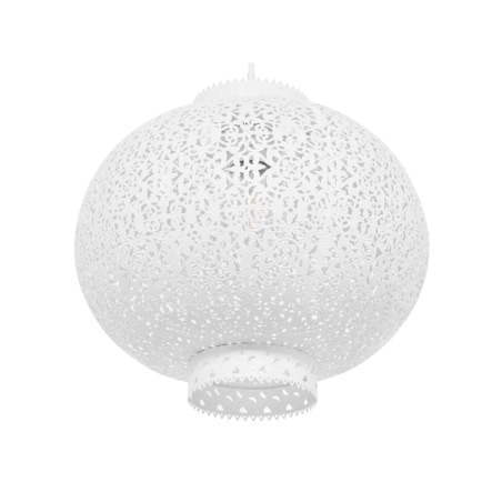 Lampa wisząca metalowa biała MEUSE