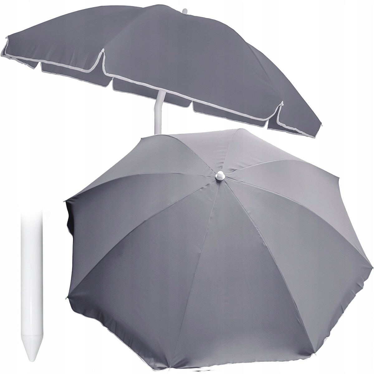 Parasol Ogrodowy Plażowy Na Balkon Taras Łamany Z Falbaną 240 Cm