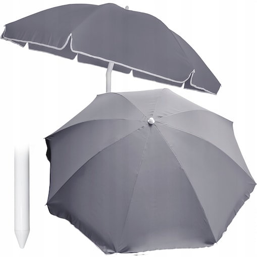 Parasol Ogrodowy Plażowy Na Balkon Taras Łamany Z Falbaną 240 Cm
