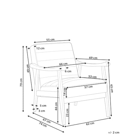 Boucle Fotel Złamana biel LEKNES