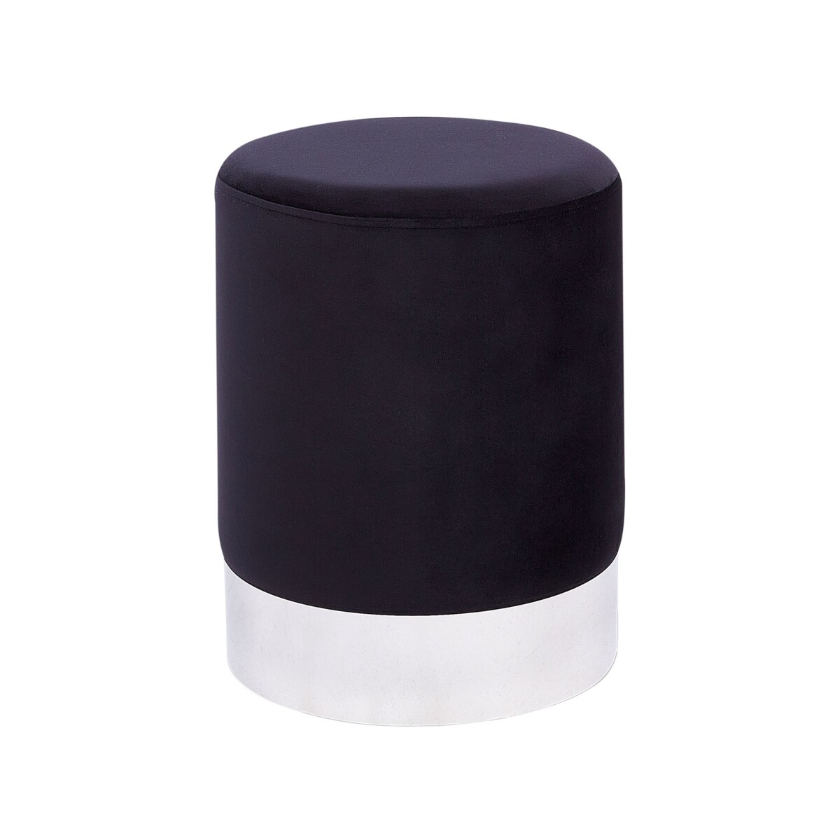 Puf welurowy 36 cm czarny BRIGITTE