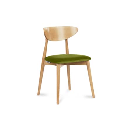 KONSIMO RABI drewniane krzesła 2 sztuki dąb zielony welur
