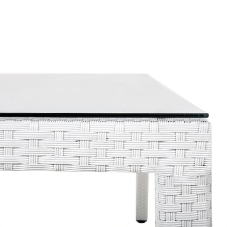 Stół ogrodowy ITALY 220 cm 100 cm Szkło Biały
