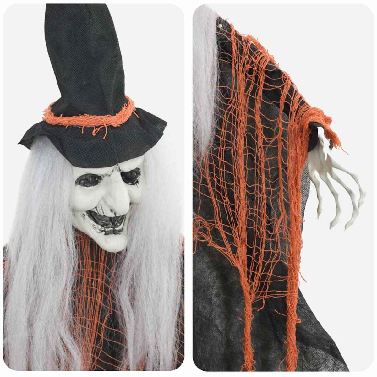 vidaXL Zawieszany Duch Halloween 3 pcs Wielokolorowe 61 x 97 cm