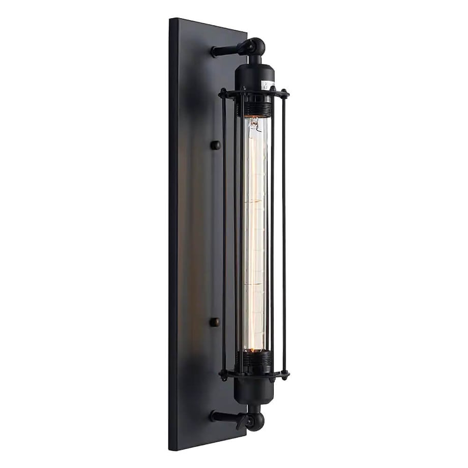 Industrialna lampa ścienna York czarna do przedpokoju