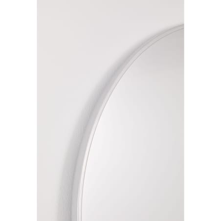 Lustro półowalne w metalowej ramie srebrne 80x180 cm Inys